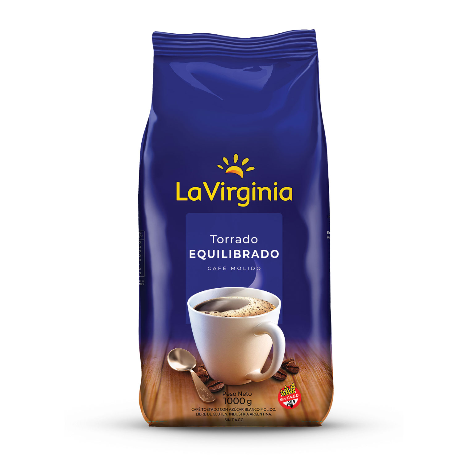 Foto de un paquete de cafe molido La Virginia