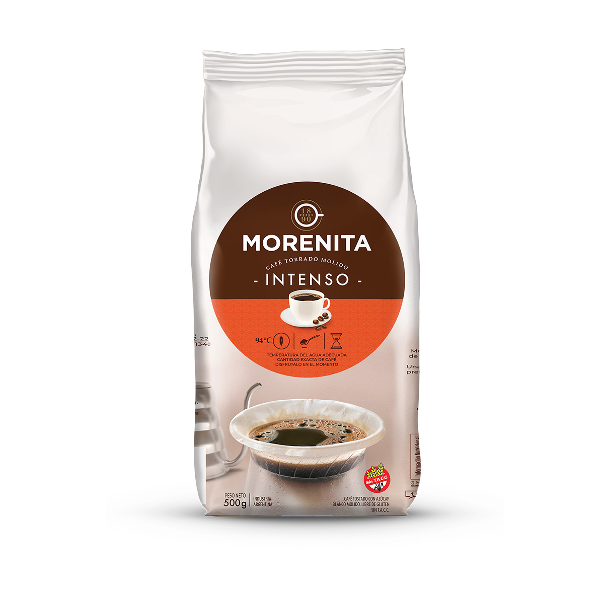 Foto de un paquete de cafe molido Morenita
